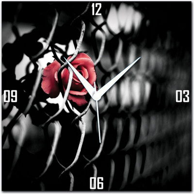 72% OFF on Amore Red Rose Analog Wall Clock Multicolor 72% OFF on Amore Red Rose Analog Wall Clock Multicolor