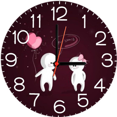 23% OFF on Ellicon B393 Love Cute Couple Analog Wall Clock White 23% OFF on Ellicon B393 Love Cute Couple Analog Wall Clock White