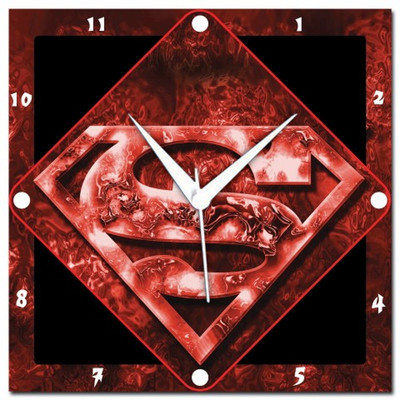72% OFF on Amore Superman 107354 Analog Wall Clock Red
