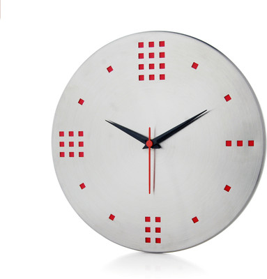 27% OFF on Shrej Red dot Analog Wall Clock Stainless Steel 27% OFF on Shrej Red dot Analog Wall Clock Stainless Steel