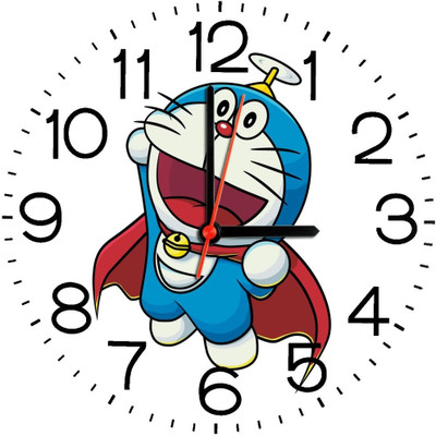 23% OFF on Ellicon B296 Super Doraemon Cartoon Analog Wall Clock White