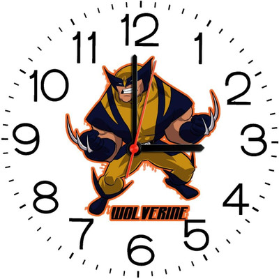 23% OFF on Ellicon B135 Wolverine Cartoon Analog Wall Clock White