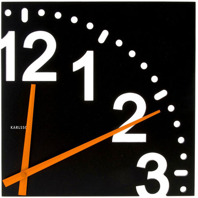 Karlsson Unlimited Wood Analog Wall Clock Black Karlsson Unlimited Wood Analog Wall Clock Black