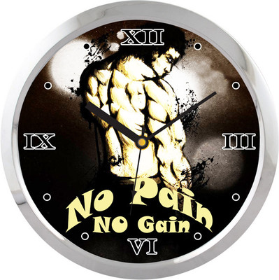 31% OFF on Shopping Monster Designer Gym Analog Wall Clock Silver