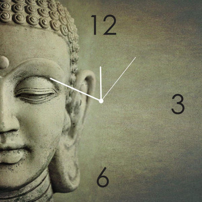 14% OFF on Everyday Gifts Buddha Design Analog Wall Clock Black