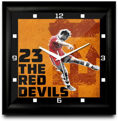 73% OFF on ShopMantra Luke Shaw Footballer Square Analog Wall Clock Black