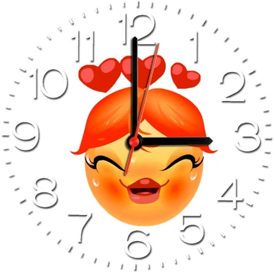 28% OFF on Ellicon 383 Funny Face Analog Wall Clock White