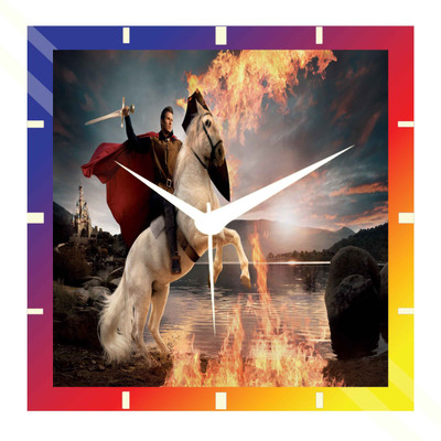 50% OFF on Moneysaver Horse Rider Analog Wall Clock Multicolor