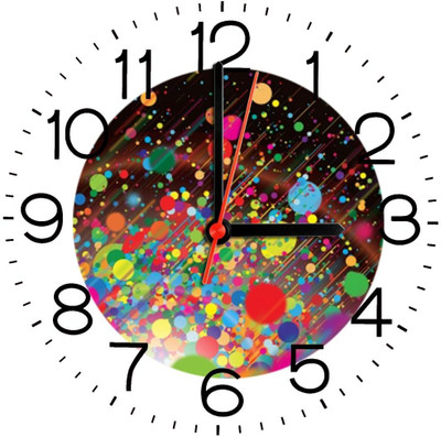 28% OFF on Ellicon 229 Colorful Dots Design Analog Wall Clock White 28% OFF on Ellicon 229 Colorful Dots Design Analog Wall Clock White