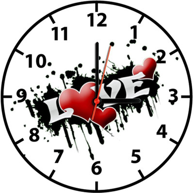 28% OFF on Ellicon 24 Love Abstract Analog Wall Clock White