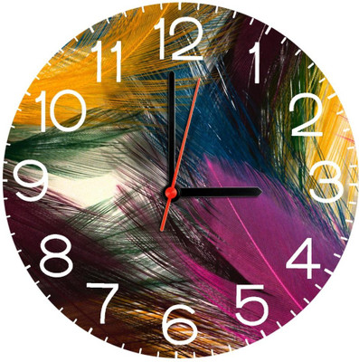 23% OFF on Ellicon B333 Colorful Feather Analog Wall Clock Multicolor 23% OFF on Ellicon B333 Colorful Feather Analog Wall Clock Multicolor