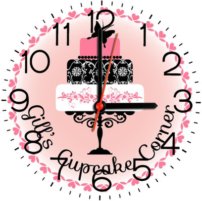 28% OFF on Ellicon 216 Cupcake Corner Analog Wall Clock White