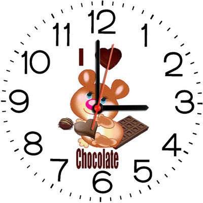 23% OFF on Ellicon B268 I Love Chocolate Analog Wall Clock White