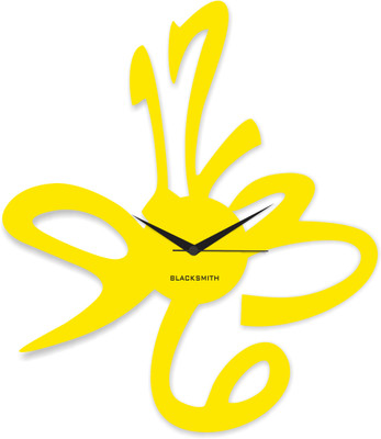 37% OFF on Blacksmith 3 To 9 Yellow Analog Wall Clock Yellow