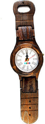 Rang Watch Type Hanging Analog 12 cm Dia Wall Clock Brown Rang Watch Type Hanging Analog 12 cm Dia Wall Clock Brown