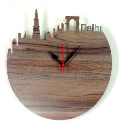 Home and You Laminated Aluminium sheet Analog Wall Clock Brown Home and You Laminated Aluminium sheet Analog Wall Clock Brown