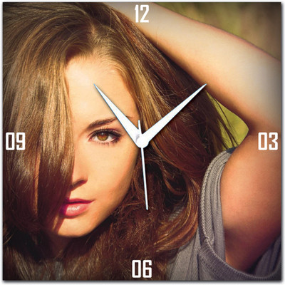 72% OFF on Amore Cute Girl 1 Analog Wall Clock Multicolor