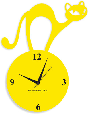 50% OFF on Blacksmith Yellow Naughty Cat Analog Wall Clock Yellow 50% OFF on Blacksmith Yellow Naughty Cat Analog Wall Clock Yellow