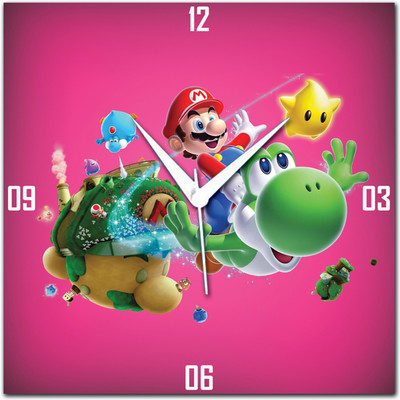 72% OFF on Amore Super Mario 113742 Analog Wall Clock Pink