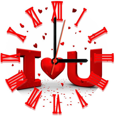 28% OFF on Ellicon 242 I Love You Heart Analog Wall Clock White 28% OFF on Ellicon 242 I Love You Heart Analog Wall Clock White