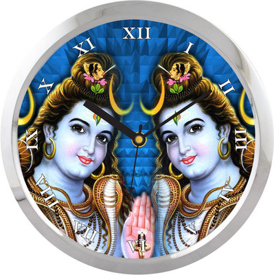31% OFF on Shopping Monster Lord Shiva Religious Analog Wall Clock Silver