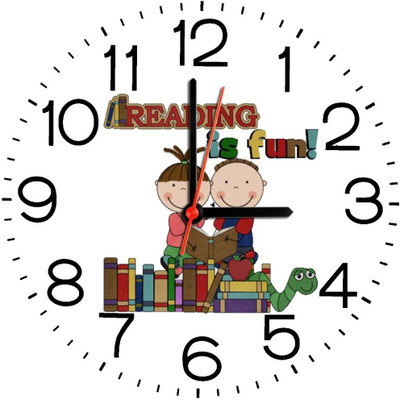 23% OFF on Ellicon B182 Kids Reading Is Fun Analog Wall Clock White 23% OFF on Ellicon B182 Kids Reading Is Fun Analog Wall Clock White