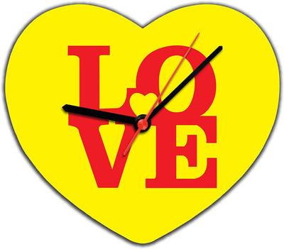 40% OFF on Lovely Collection Heart Love Analog Wall Clock Yellow 40% OFF on Lovely Collection Heart Love Analog Wall Clock Yellow