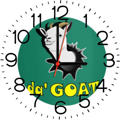 23% OFF on Ellicon B178 Funny White Goat Smile Analog Wall Clock White
