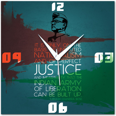 72% OFF on Amore Subhas Chandra Bose Analog Wall Clock Multicolor