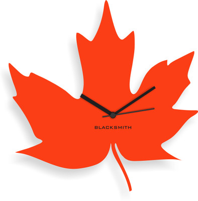 45% OFF on Blacksmith Orange Maple Leaf Analog Wall Clock Orange 45% OFF on Blacksmith Orange Maple Leaf Analog Wall Clock Orange