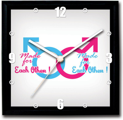 41% OFF on StyBuzz Made For Each Other Valentine Analog Wall Clock Black