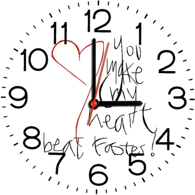 23% OFF on Ellicon B199 You Make My Heart Beat Analog Wall Clock White 23% OFF on Ellicon B199 You Make My Heart Beat Analog Wall Clock White