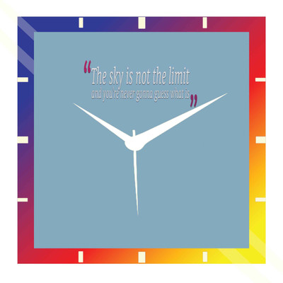 50% OFF on Moneysaver Sky Is Not The Limit Analog Wall Clock Multicolor 50% OFF on Moneysaver Sky Is Not The Limit Analog Wall Clock Multicolor