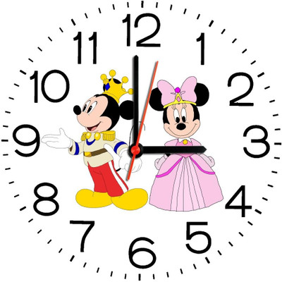 23% OFF on Ellicon B239 Prince Mickey And Princess Minnie Analog Wall Clock White 23% OFF on Ellicon B239 Prince Mickey And Princess Minnie Analog Wall Clock White