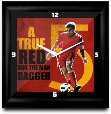73% OFF on ShopMantra Dan Agger Footballer Square Analog Wall Clock Black