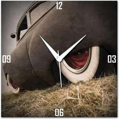 70% OFF on WebPlaza Old Car Analog Wall Clock Multicolor