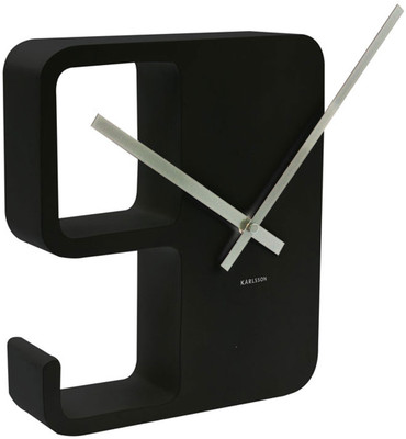 Karlsson Big 9 Black Analog Wall Clock Black Karlsson Big 9 Black Analog Wall Clock Black