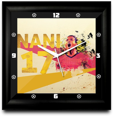 73% OFF on ShopMantra Nani Footballer Artwork Square Analog Wall Clock Black