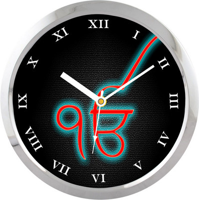 Shopping Monster Punjabi Religious Analog Wall Clock Silver Shopping Monster Punjabi Religious Analog Wall Clock Silver