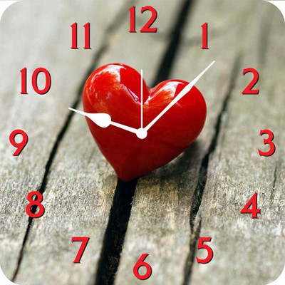 50% OFF on FurnishFantasy Love Heart Analog Wall Clock Multicolor 50% OFF on FurnishFantasy Love Heart Analog Wall Clock Multicolor