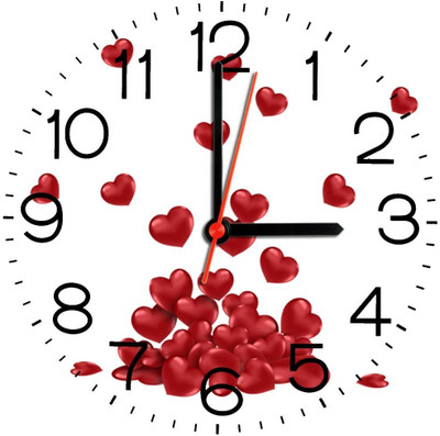 28% OFF on Ellicon 88 Bunch Of Hearts Analog Wall Clock White