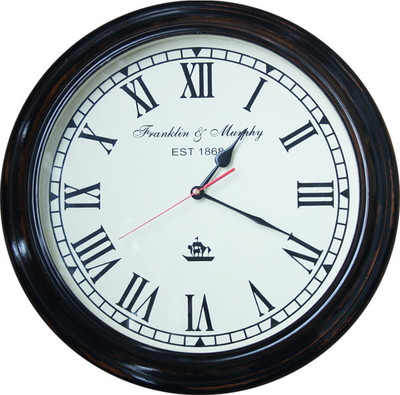 E-Studio Franklin and Murphy Analog Wall Clock Black E-Studio Franklin and Murphy Analog Wall Clock Black