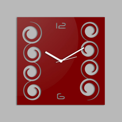 70% OFF on Creative Width Décor Abstract Style 7 Analog Wall Clock Red
