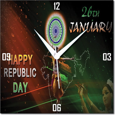 70% OFF on WebPlaza Wonderful Republic Day Analog Wall Clock Multicolor