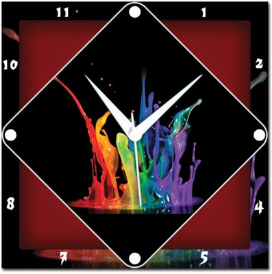 72% OFF on Amore Color Splash Analog Wall Clock Multicolor