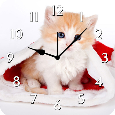 79% OFF on FurnishFantasy Santa Cat Analog Wall Clock Multicolor 79% OFF on FurnishFantasy Santa Cat Analog Wall Clock Multicolor