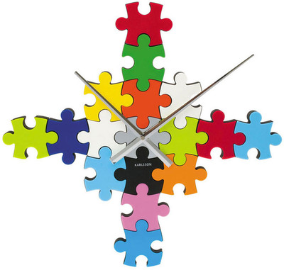 Karlsson Diy Puzzle Analog Wall Clock Multicolor Karlsson Diy Puzzle Analog Wall Clock Multicolor