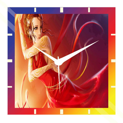 50% OFF on Moneysaver Princess With Tattoos Analog Wall Clock Multicolor