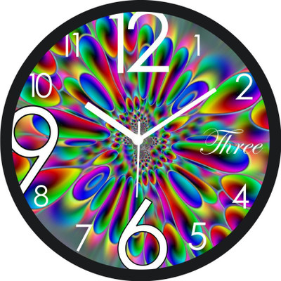 61% OFF on Regent Texture Rc 9247 Analog Wall Clock Black