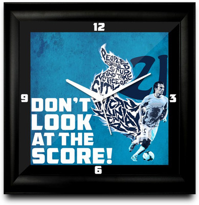 73% OFF on ShopMantra David Silva Man City Square Analog Wall Clock Black
